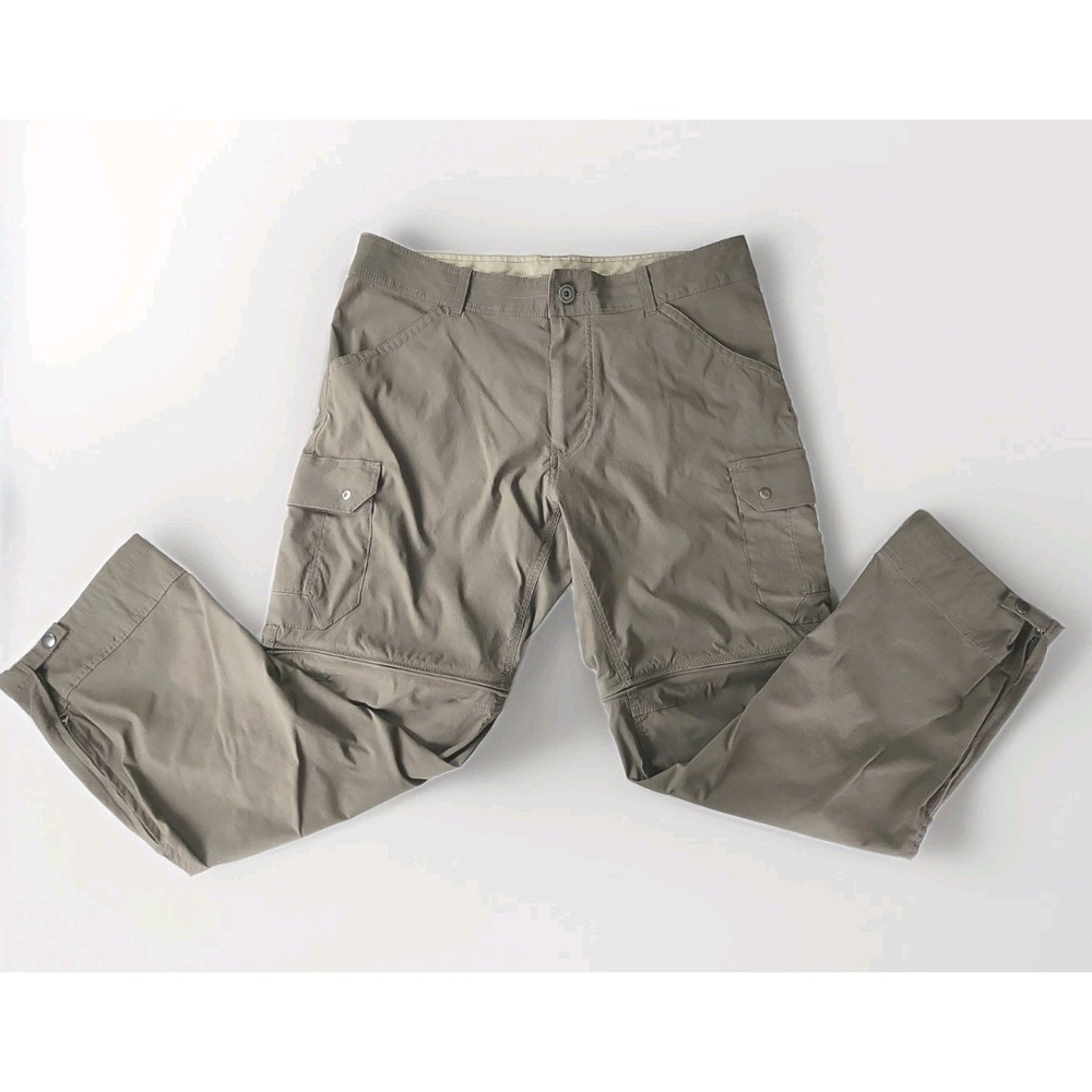 Kühl Renegade Stealth Mens Pants 35/30 Convertible Zip-Off Hiking Outdoor Khaki